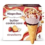 HD Snacks Butter Cookie Cone Strawberry