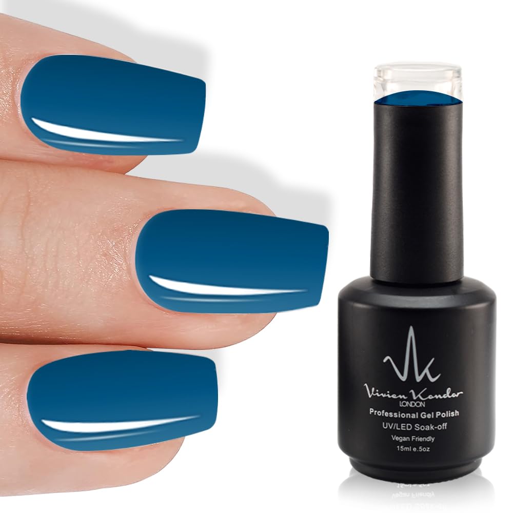 Denim Blue - Gel Nail Polish Soak Off UV LED 15ml Quick Drying Nail Varnish Long lasting Professional Gel Nail Polish-image-45