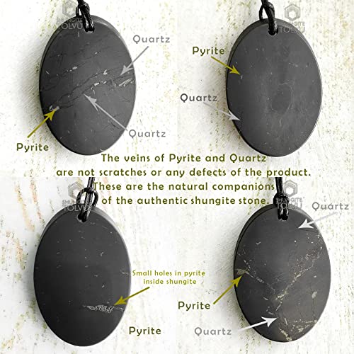 Shungite Pendants - Various Geometric Shapes - Authentic Stone - Certified4