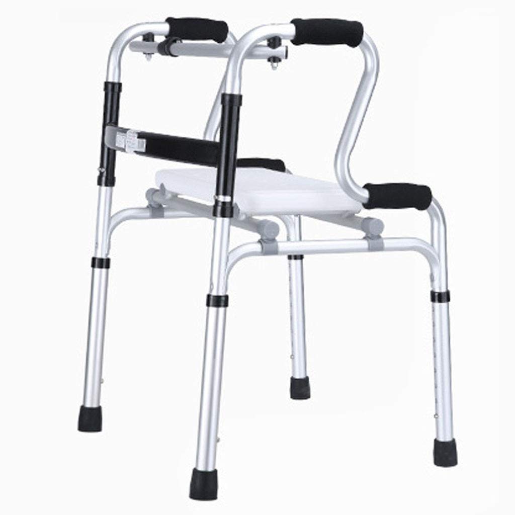 Multi-Function Walking Aid,Folding Lightweight Aluminium Height Adjustable Walking Frame, for Elderly, Disabled