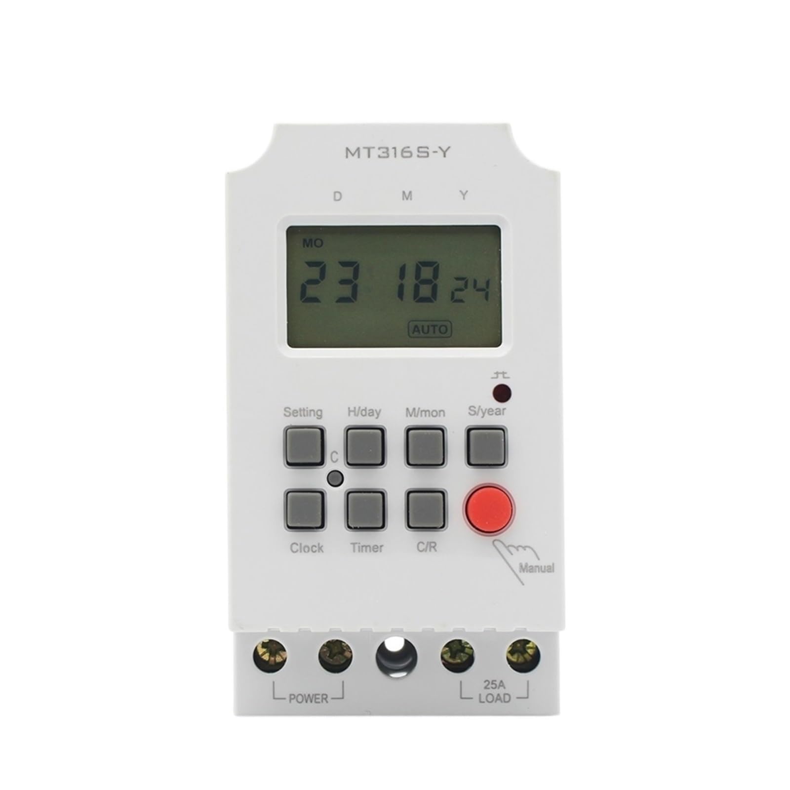 1PCS Timer Switch MT316S-Y 220VAC 25A Din Rail Programmable Timer with LCD Daily/Monthly Timer/Yearly Digital Time Switch