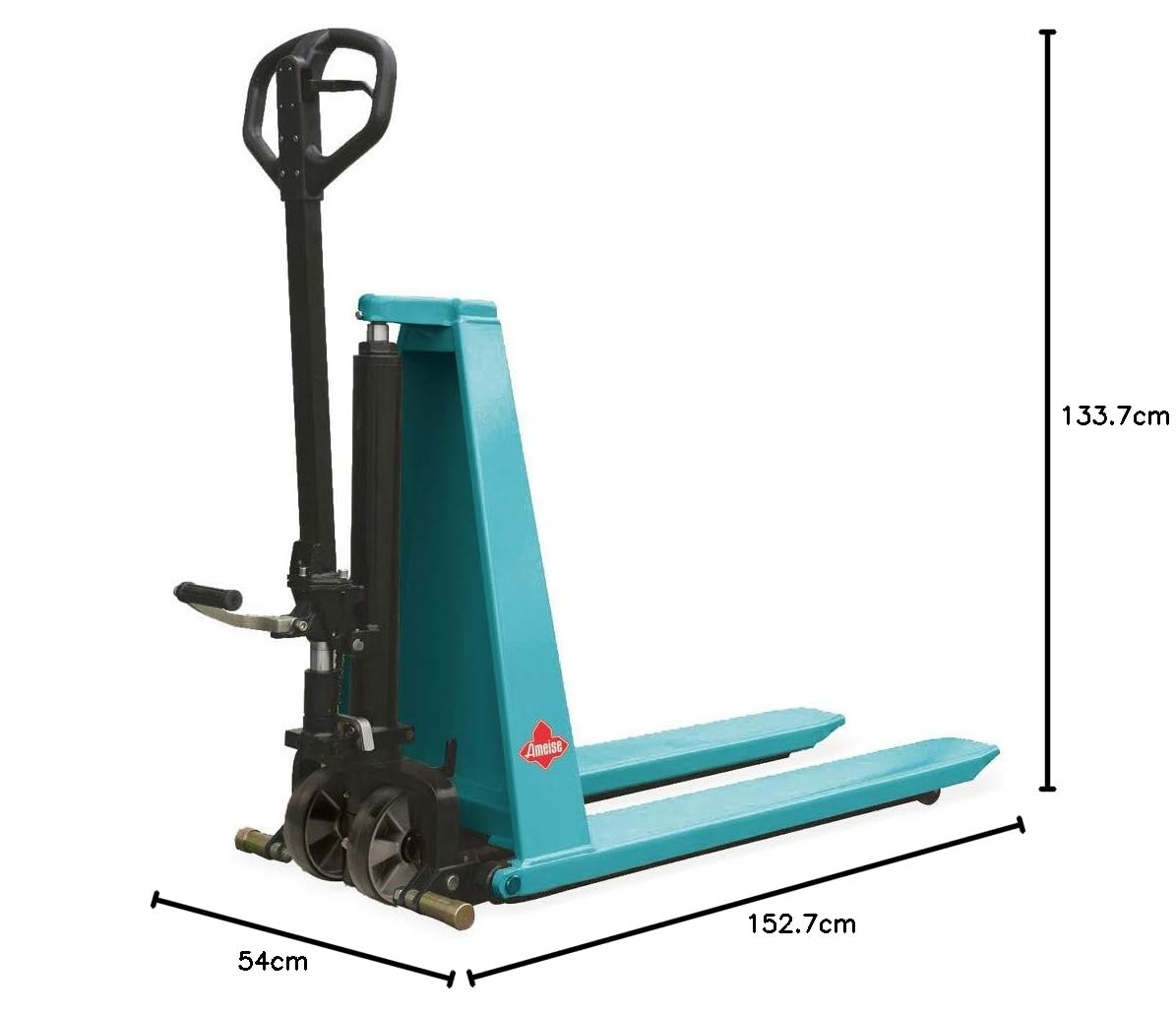 Ameise Scherenhubwagen PTM | 1.000 kg Tragkraft | 85-800 mm Hubbereich | 1.150 mm Gabellänge | Lenkrad aus robustem Polyurethan | Nylon Einfach-Gabelrollen | Hubtisch mit Schnellhub bis 200 kg