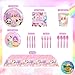 Partymelon Cute Animals Birthday Decorations Kids Party Supplies with Plates Cups Napkins Spoons Forks Knives Tablecloth