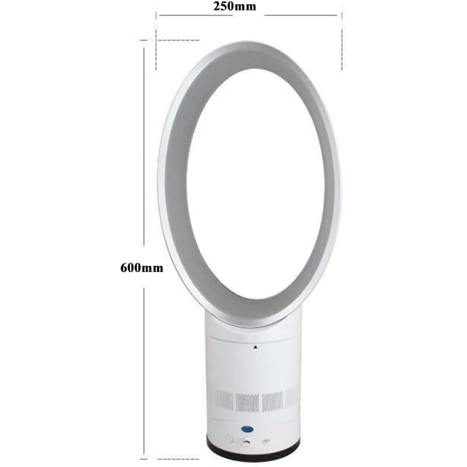 Ventilatore a Torre Leggero e Portatile Silenzioso, Ventola Senza Pale con Chiusura temporizzata di 2 Ore, Ventola da scrivania a Basso Rumore per Interni Domestici/Ufficio