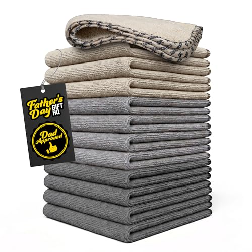 Chemical Guys AllSwipe Multi-Purpose Microfiber Towels for Cars, Microfiber Cleaning Cloth Multi Color Drying Towels Car Detailing for Wash Interior and Glass, 14 x 12 Inch - 12 Pack