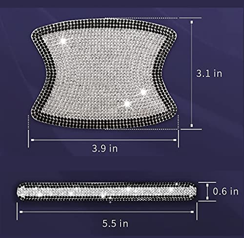 10Pcs Bling Rhinestone Car Door Handle Stickers ,Crystal Glitter Door Handle Protector Stickers And Decals Scratch Safety Reflective Sticker Bling Car Accessories (Black) #TOP3