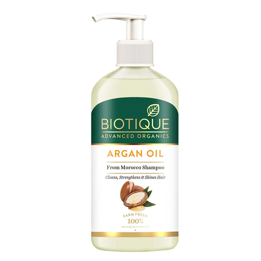 Biotique Argan Oil Hair Shampoo from Morocco (Cleans, Strengthens and Shines Hair), 300ml