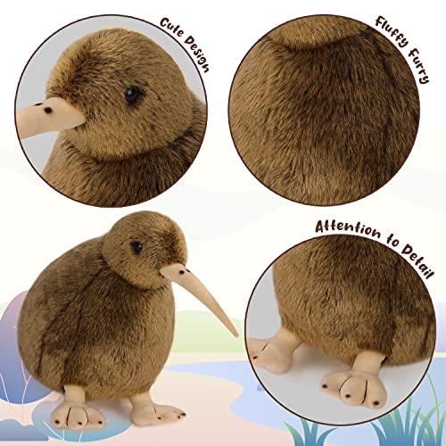 Kiwi Bird Plush Toy, Stuffed Animal Furry Kiwi Plushie Doll, Soft Fluffy Like Real Bird Hugging Toy - Present For Every Age & Occasion #TOP5