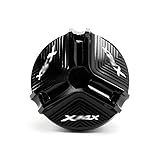 tipo aceite xmax 250 Material: T6061 CNC Aluminio HEARTIUM Tapa de tapón de Drenaje de Aceite de Copa de llenado de Aceite de Motor/Apto para Yamaha Xmax 250 300 Xmax 300 Xmax 250 2017-2020 2021 2022 (no para Xmax 400/125) (Color : Black)
