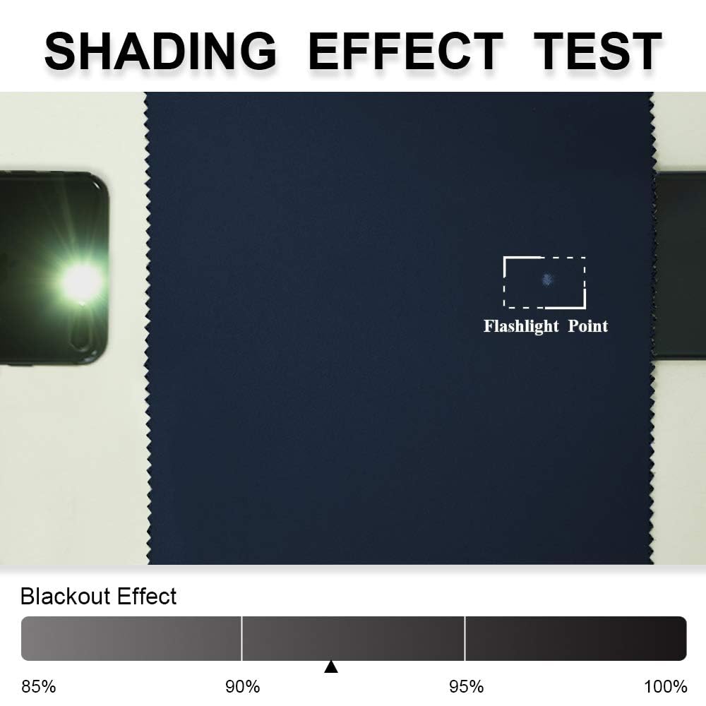 PONY DANCE Tende Termiche Isolanti per Salotto Moderne Curatain Oscurante da Interno con Anelli per Casa Decorazione 1 Pezzo L 140 x A 180 cm, Blu Scuro