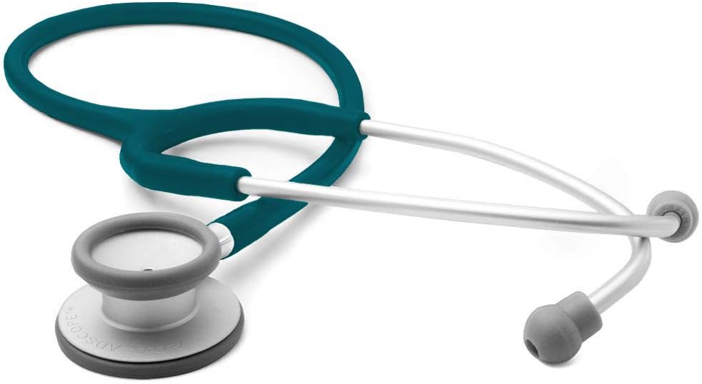 ADC Adscope Lite 609 Ultra Lightweight Clinician Stethoscope, 31 inch Length, Teal