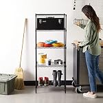 Amazon Basics 5-Shelf Multipurpose Adjustable Sturdy Steel Storage Shelving Unit, Easy Assembly, 13.4" D x 23.2"W x 60"H, Black - Image 2