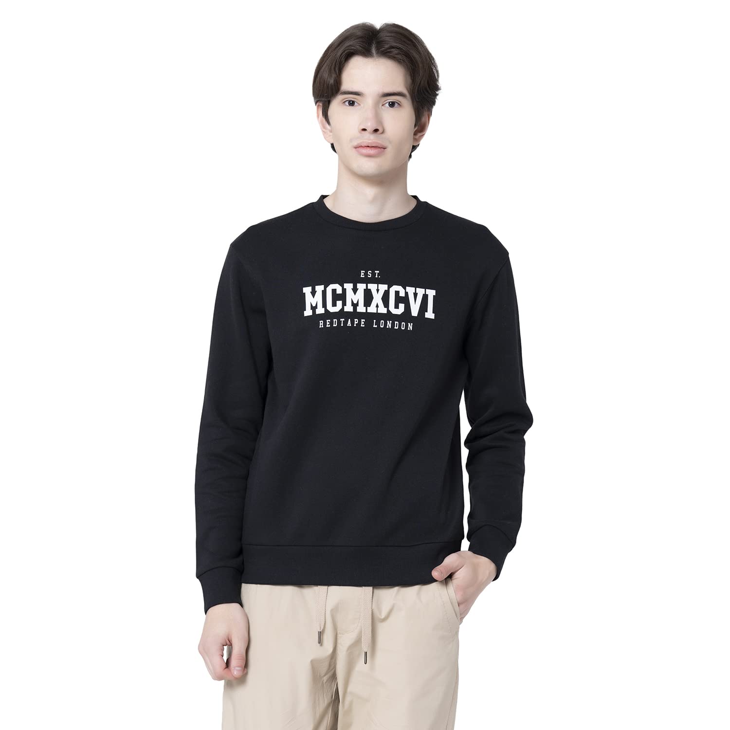 red tape Men's Black Printed Sweatshirt - RWS0241M-XL-picture-23