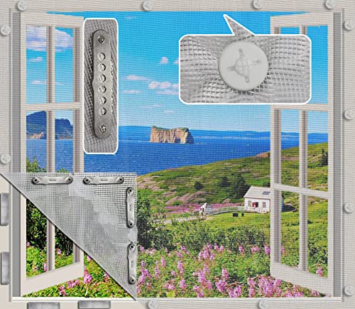 BKSAI Fliegengitter Fenster Insektenschutz Magnet ohne Bohren Moskitonetz Dachfenster Fliegenschutzgitter (Fliegengitter 130*150CM) Cover
