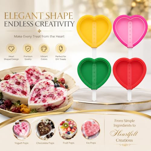 Image of BPA Free Ice Lolly and Kulfi Maker Set of 8 Reusable Popsicle Moulds Food Grade Plastic Ice Cream Popsicle Maker for Home Kitchen Multicolor (Multi 2)