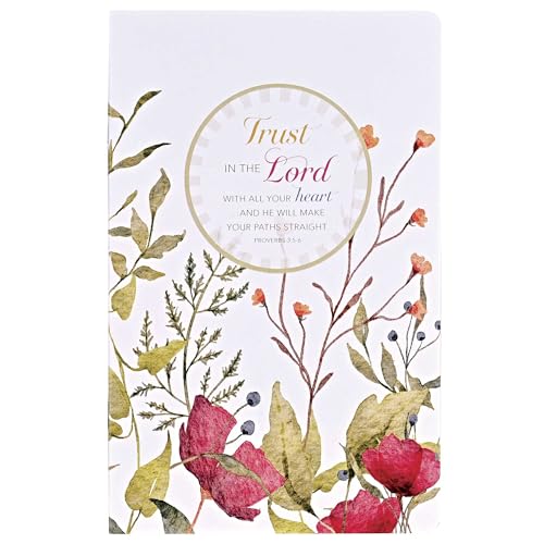 Carnets lignés chrétiens avec couverture florale inspirante