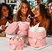 GnFlus Gift Boxes with Lids for Presents Set of 4 for Arrangements Flowers Wedding Birthday Valentines Bridesmaid Christmas Party Pink