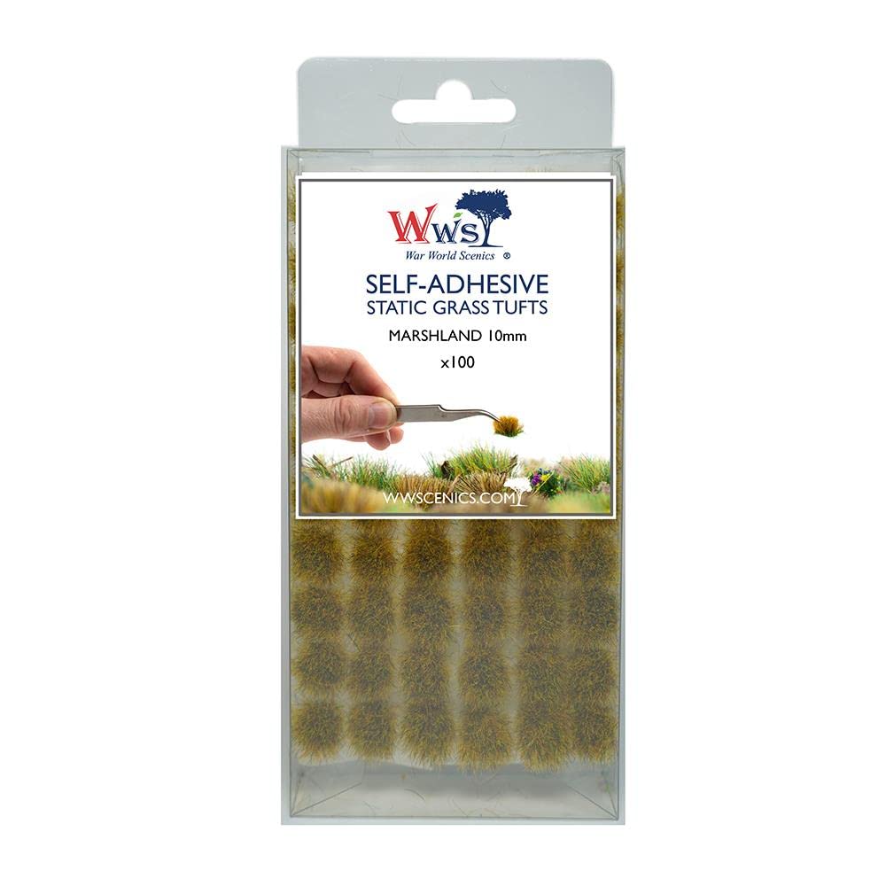 War World Scenics 10mm Selbstklebende Statische Grasbüschel x 100 - Moor - 2