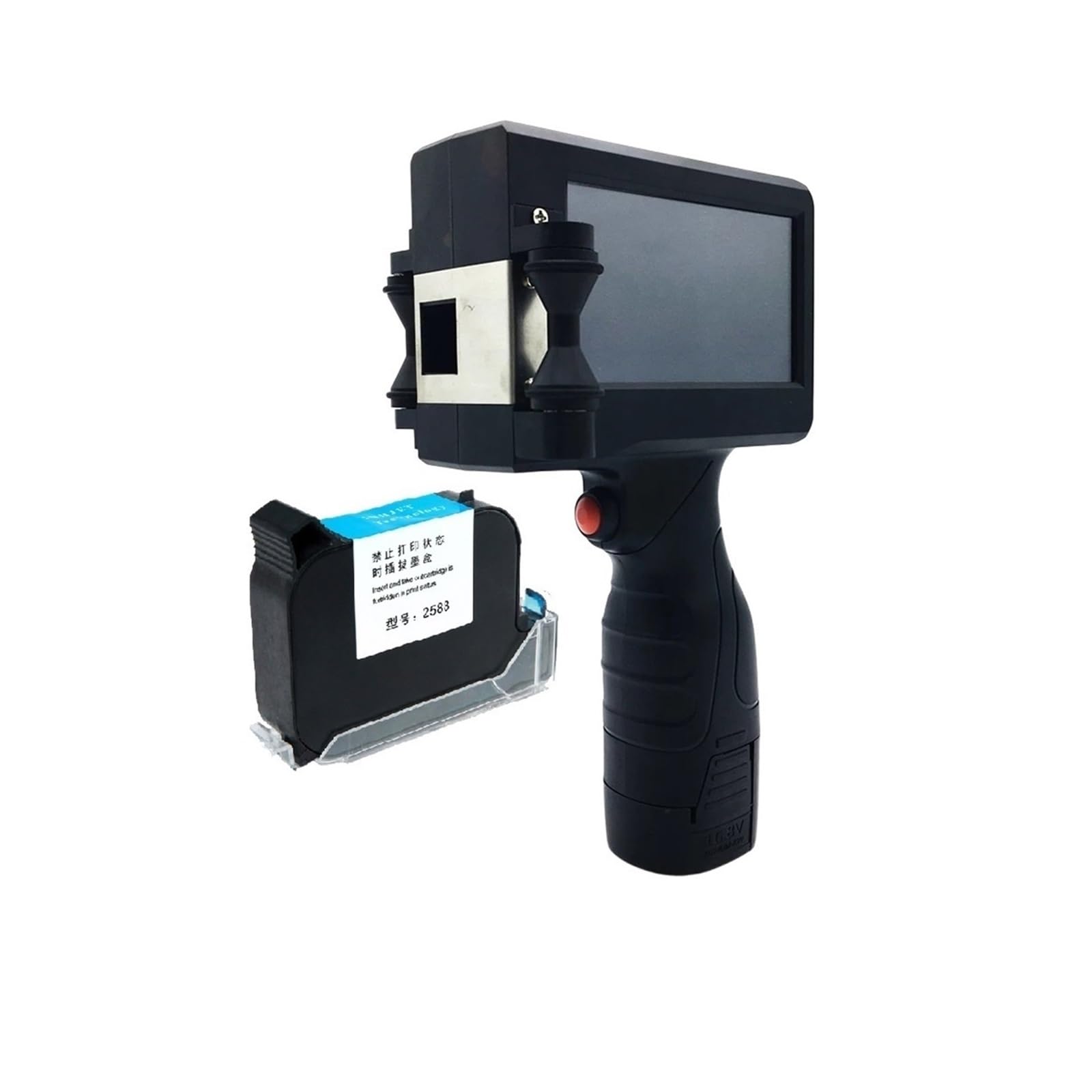 Ręczna drukarka atramentowa, 4,3-calowa przenośna drukarka atramentowa z ekranem dotykowym, kodem QR i etykietami, USB, ręczna 12,7 cala(1 printer 1 Ink)