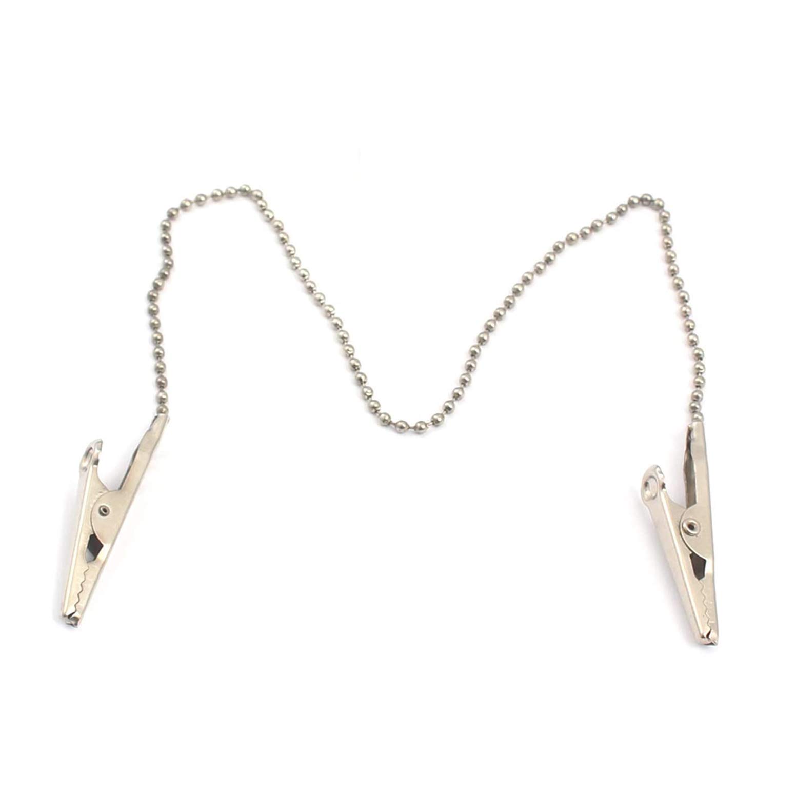 AAProTools Metal Napkin Clip Chain Bib Holder Baby Elderly Adult Bib Clip Neck Strap Length 12