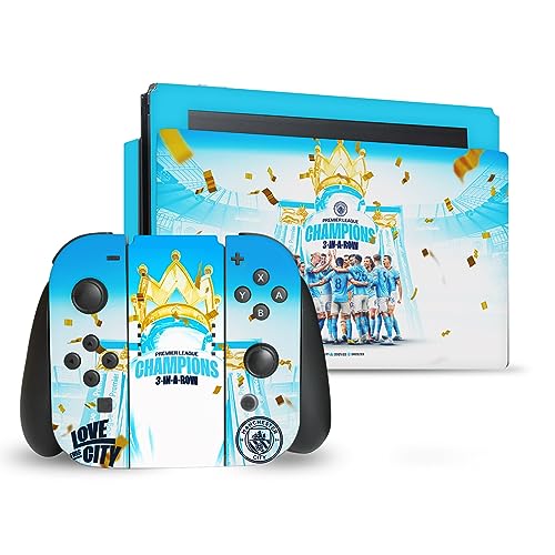 Autocollant Switch Manchester City protection vinyle anti-rayure peau console joy-con 2023