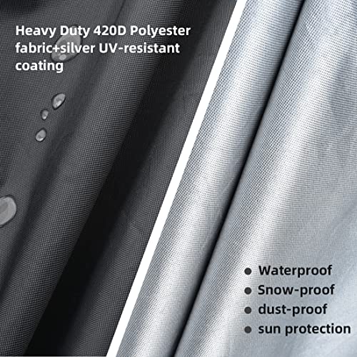 Mylaim 7/8/9 Ft Outdoor Pool Table Cover,Billiard Protector Cover,Waterproof Fabric,Heavy Duty 420D Polyester Canvas Cover,Snooker Patio Table Covers,Mesa De Billar,Pool Table Accessories Kit #TOP2