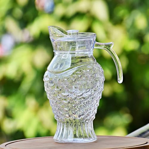 Image of bellemax Italian Premium Water and Juice Glasses Set of 6 and Jug Set Combo,(6 Pieces Glasses 270ML and 1 Water Juice Jug 1.8 Liter), Transparent, Glass and Jug Set for Dining Table (Traditional- A)