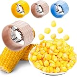 Manual Corn Kernel Remover – Stainless Steel Corn Stripper Tool for Effortless Kernel Removal（Pink)
