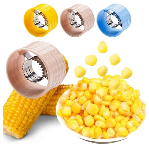 Manual Corn Kernel Remover - Stainless Steel Corn Stripper Tool for Effortless Kernel Removal（Pink)