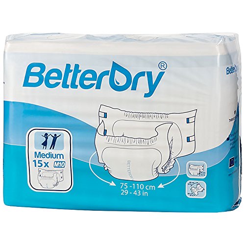 BetterDry M10 Windelhose Erwachsenen-Windeln Inkontinenz Nachtwindeln (M10-70-100 cm)