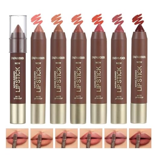 Dulele 6 peças lápis de batom fosco, delineador labial de longa duração, à prova d'água, à prova de manchas, delineador labial suave gradiente e batom, lápis de maquiagem labial antiaderente