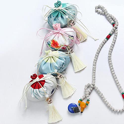 4 Bolsitas de Seda Chinas para Joyas con Cordón miniatura 7