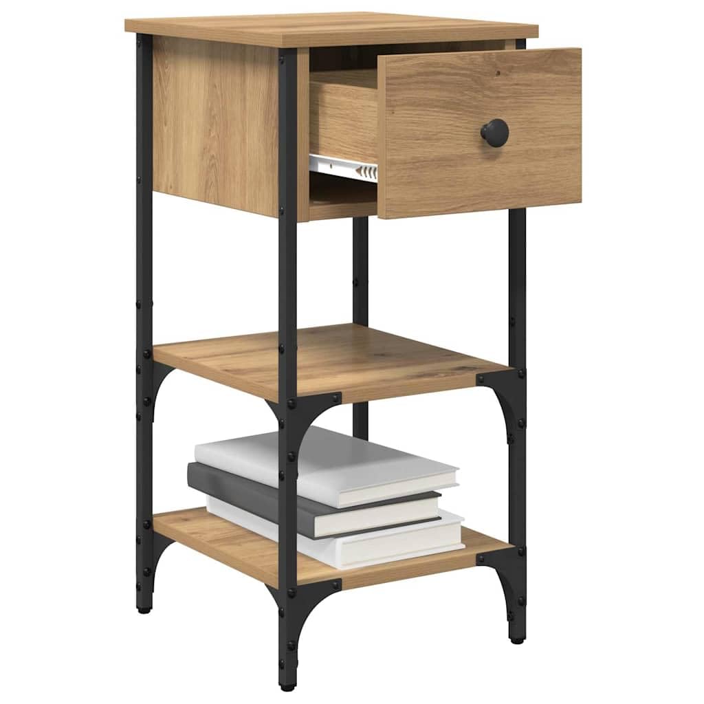 Mesita de noche marrón 33,5 x 36 x 70 cm, madera maciza renovada, mesita de noche para dormitorio, moderna para salón, dormitorio, estudio, habitación de invitados, A2