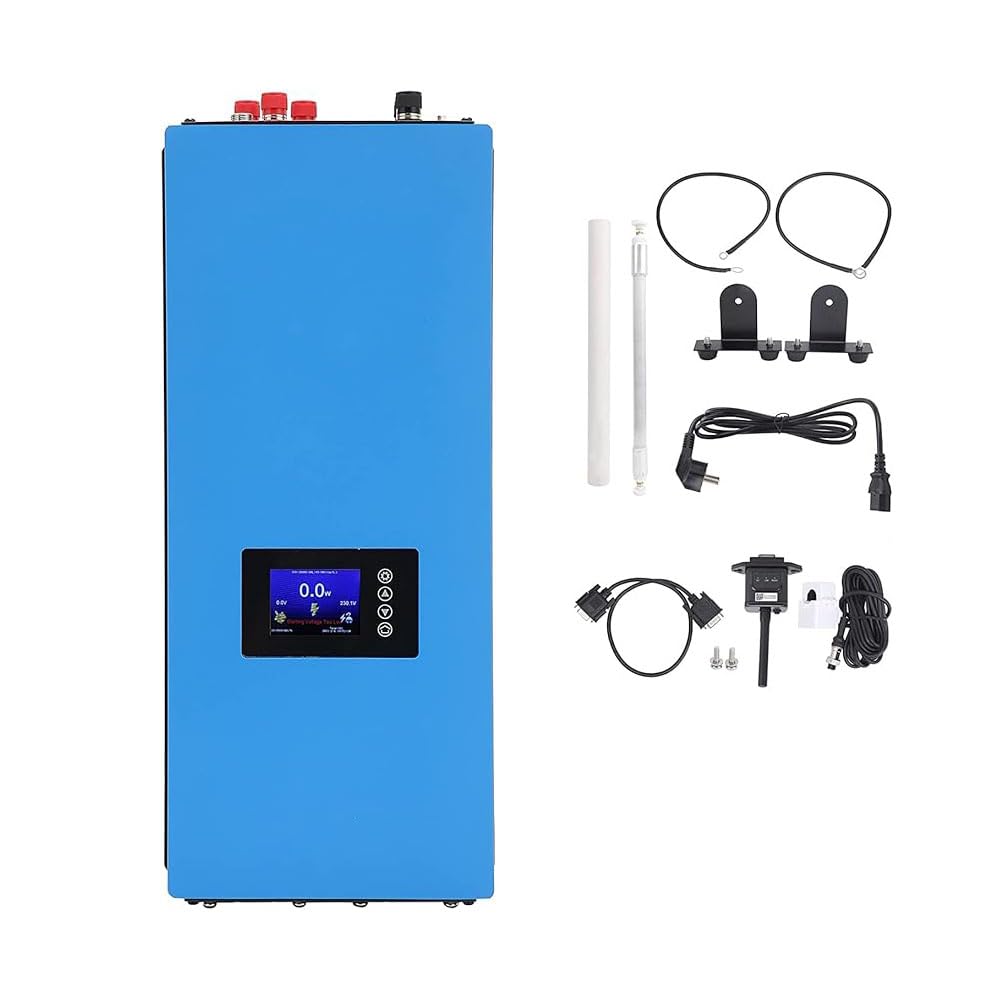 Netzgekoppelter Wechselrichter 1000W DC 22-65V auf AC 230V für Windturbinen mit Lastwiderstand-Set, Reine Sinuswelle, EU-Stecker, mit 24V/48V AC Windgeneratoren (1KW)
