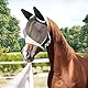 Fliegenmaske Pferd, Fliegenhaube Pferd mit UV-Schutz, Atmungsaktive Netzmaske für Warmblut und Pony, Schwarz, Größe L, Ideal für Weide, Stall und Reiten