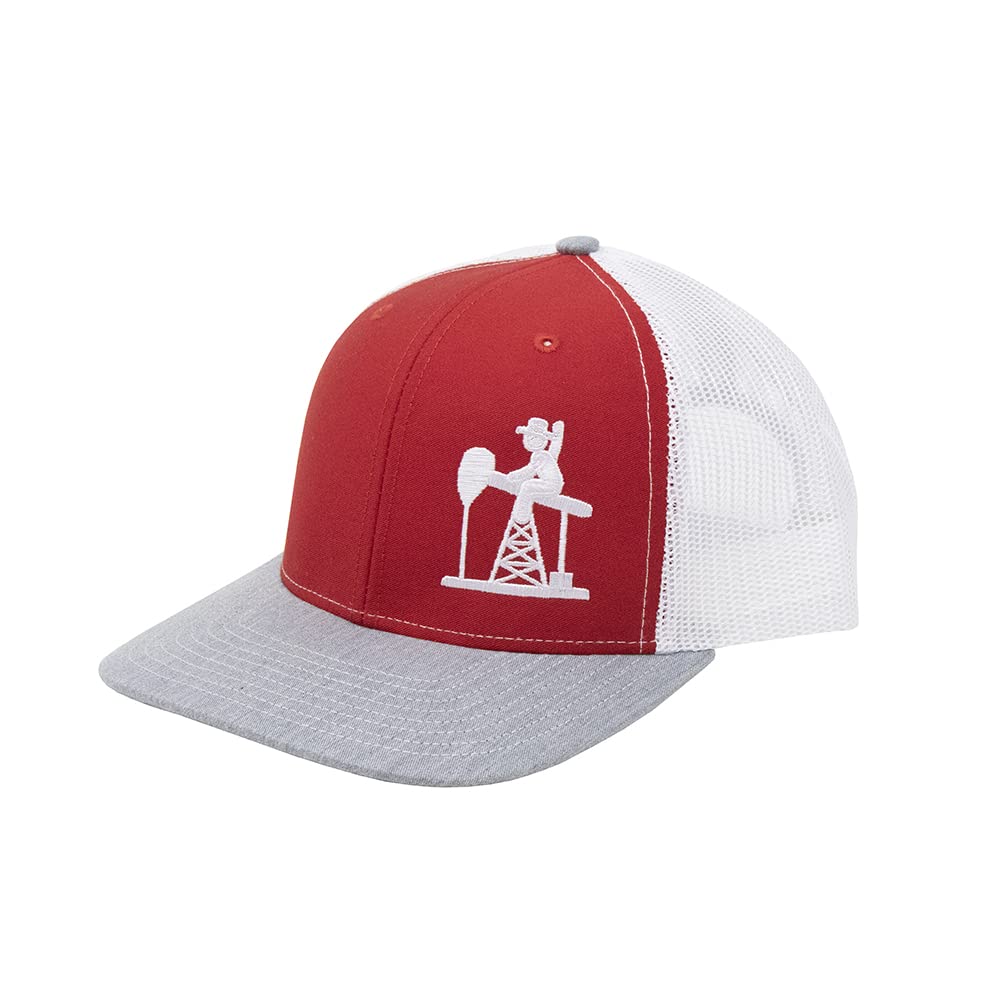 Oil Field Hats Pumpjack Cowboy Adjustable Mesh Back Snapback Hat