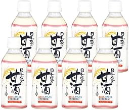 Nihonshori Amazake, Plain, 11.8 fl oz (350 ml) x 8 Bottles, Rice Koji, Made in Japan, Sugar-free, Non-Alcohol, Rice Koji, Domestic Rice, Plastic Bottle, Mother's Day Gift