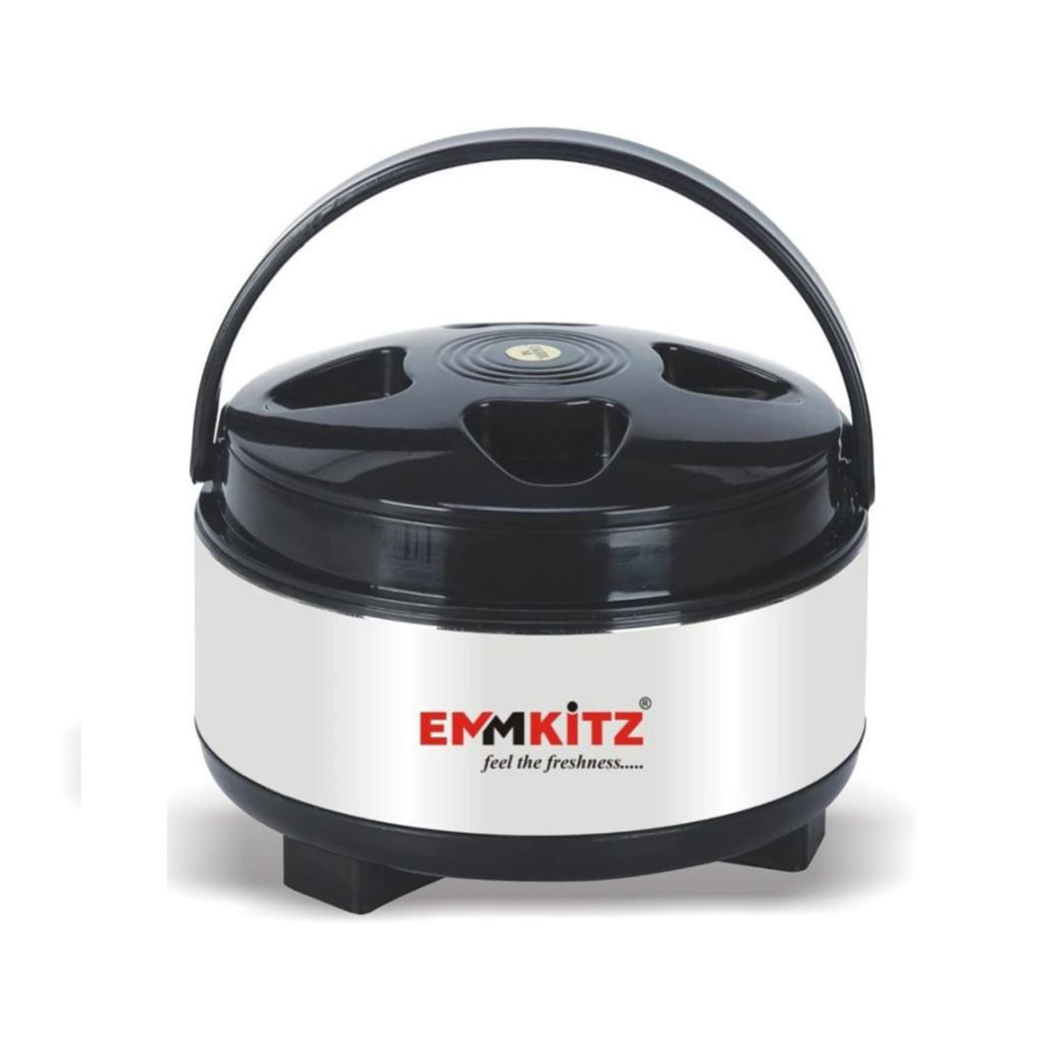 EMMKITZ Stainless Steel Simple and Elegant Design Roti Box |Hot Pot| Roti Box | Hot Pot Tiffin Cook Cook and Serve Casserole - 3500 ml
