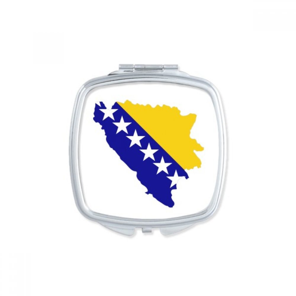 Miroir compact Bosnie-Herzégovine de poche mignon petit miroir à main carré multicolore