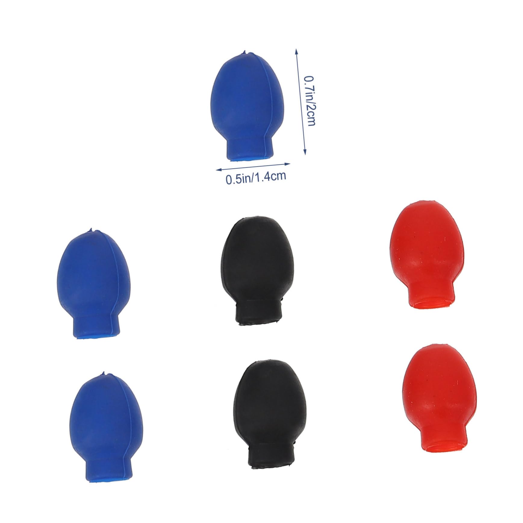 MUELODSIC 6Pairs Silent Mute Drumstick Tip Covers Elastic Rubber Sleeves for Drumsticks Drum Accessory for Quiet Practice Great present for Drummers