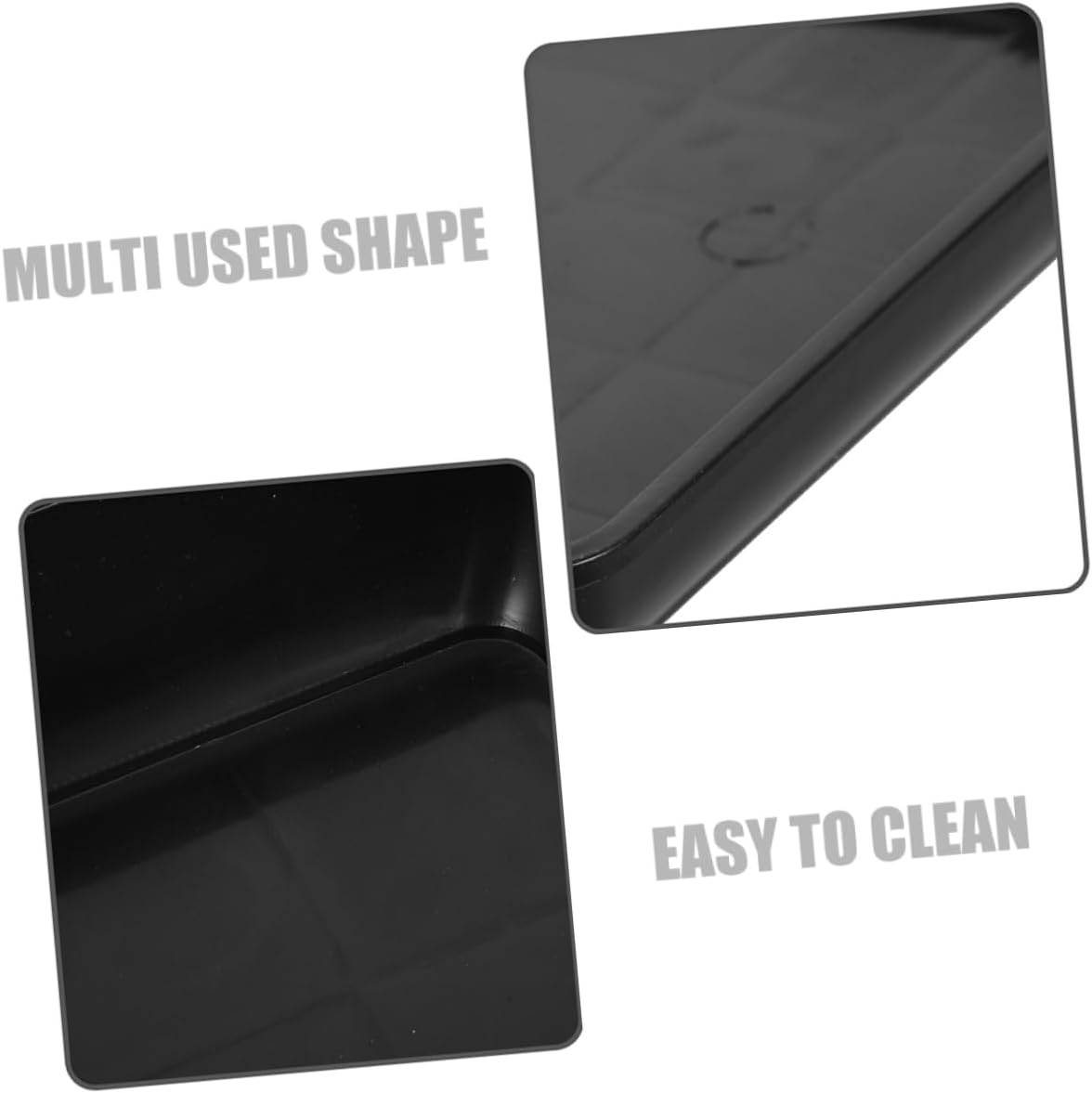 3pcs Rectangle Plant Saucer Drip Tray for Use Plastic Flower Pot Base Design Suitable for Planters