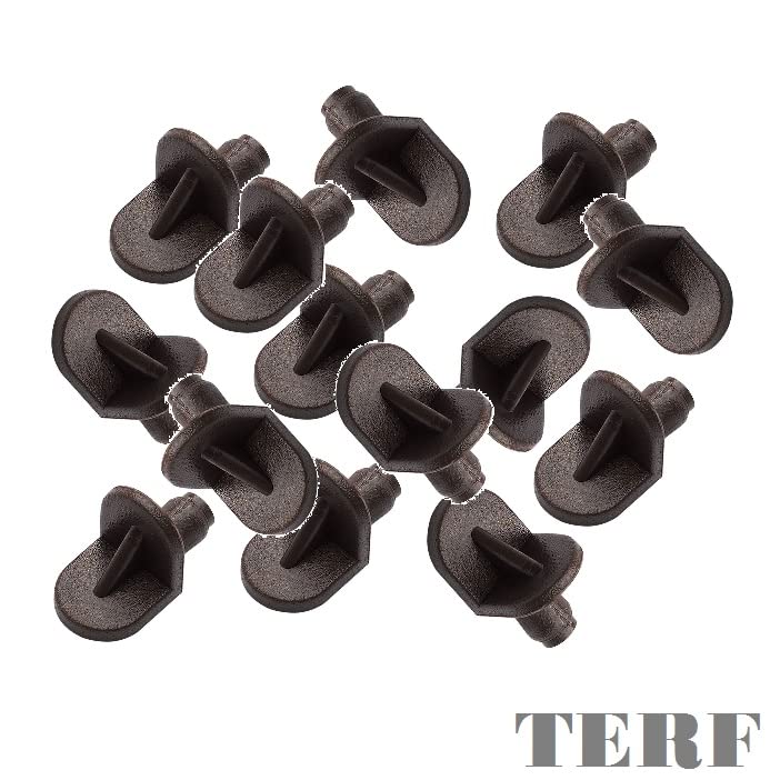 TERF® Spade Type Brown Plastic Push In Furniture Shelf Support Pegs Pins for Kitchen Cabinet Wardrobe Bookcase Closet Glass Shelve and Furniture Shelf Support Use - Image 4