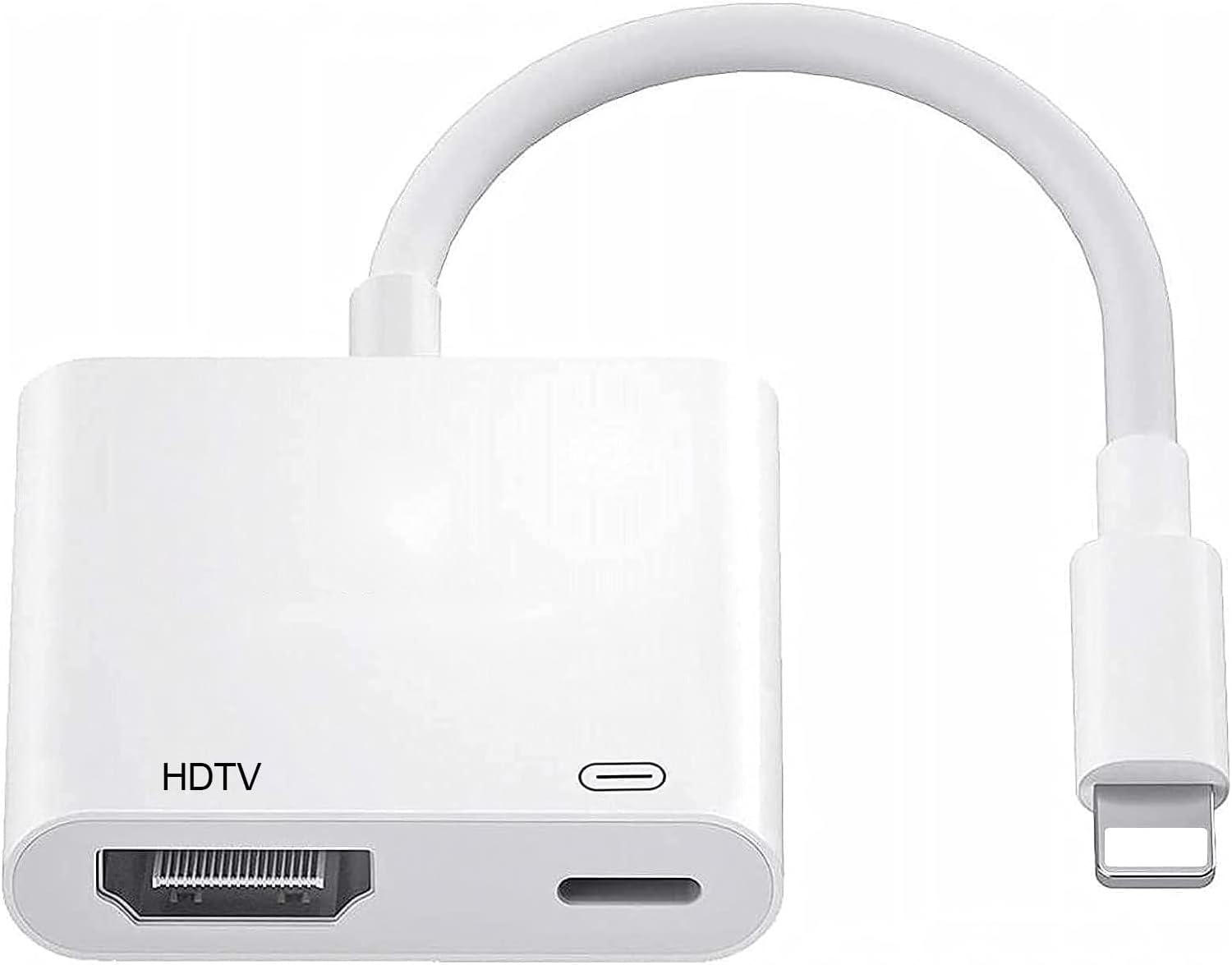 HDMI Adapter for iPhone 1080P HDMI Adapter for iPad to TV Sync Screen Video & Audio Digital AV Converter with Charging for iPhone, iPad, iPod on HDTV/Projector/Monitor, Plug & Play