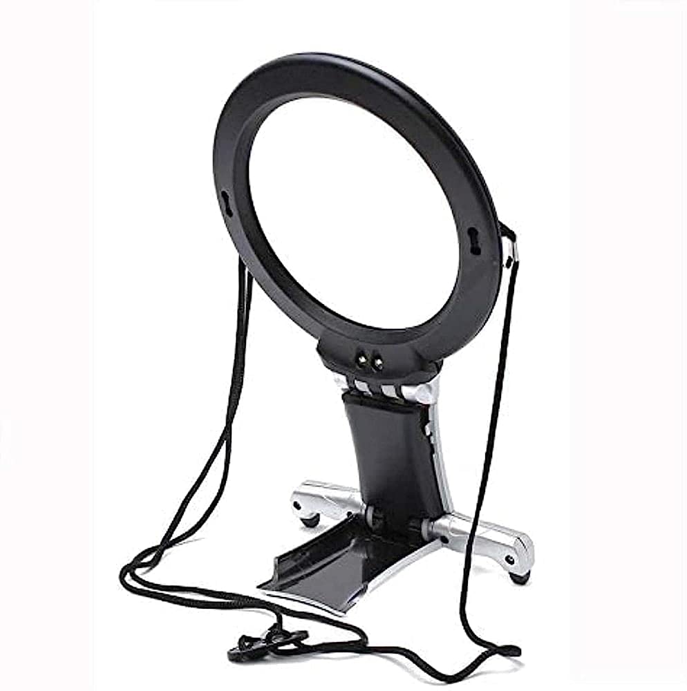 HJMMWT Mano Numping Glass Vetro 2X 6X Desktop Lettura Licaltificatore con Luce per Gli Anziani da Cucire Ricamo a Punto/A (A)