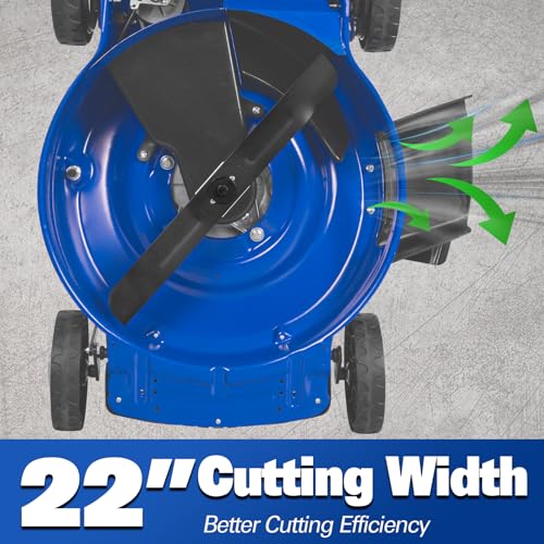 Image of BILT HARD 22 Inch Self Propelled Gas Lawn Mower, 170cc 4-Cycle OHV Engine, 3-in-1 Functions (Bagging, Mulching and Side Discharge) with 7-Positions Adjustable Cutting Height, Easy Start