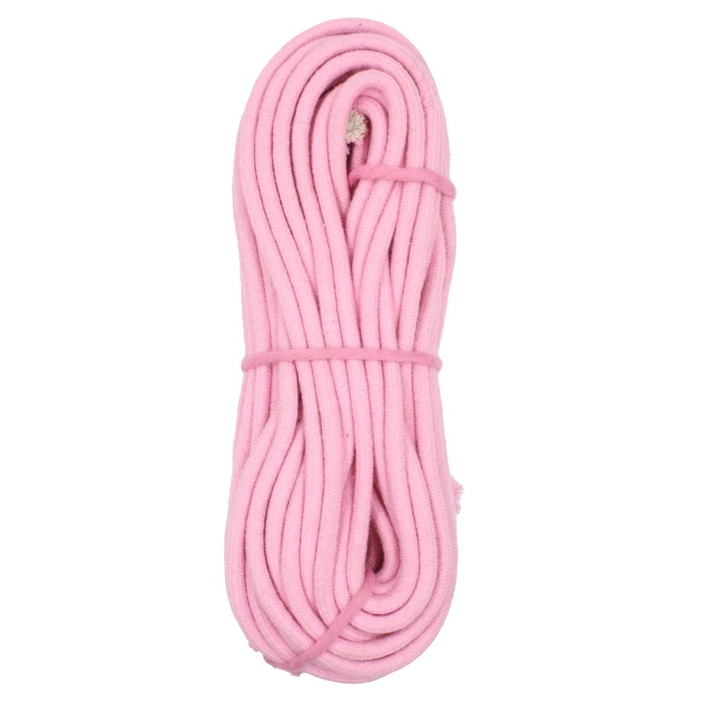 BOBBINY | Premium Cotton Like Tight Rope Braided Cord Twine String for DIY Craft - Versatile, Durable, Eco-Friendly | Baby Pink | 8 mm, 25 Meter