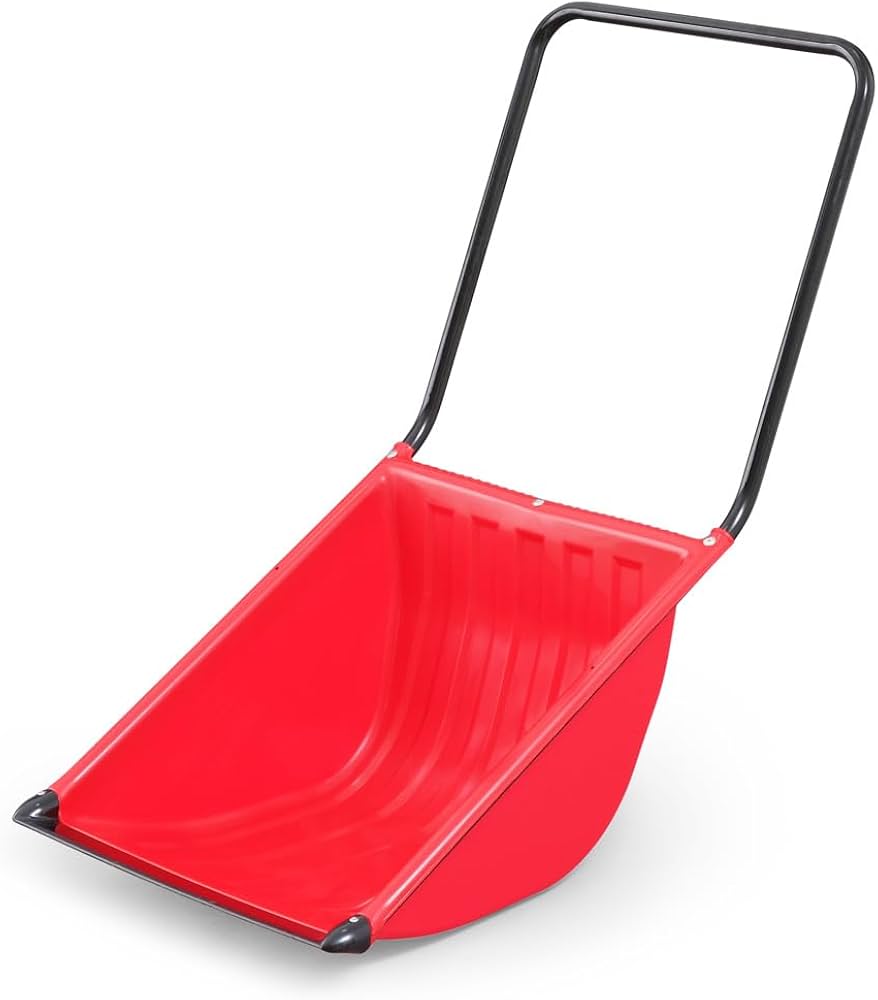 赤いプラスチック製スノーダンプ　雪かき　ダンプサイズ 巾58cm x高さ72c Amazon | アイリスオーヤマ(IRIS OHYAMA) 雪かきスコップ ポリカ