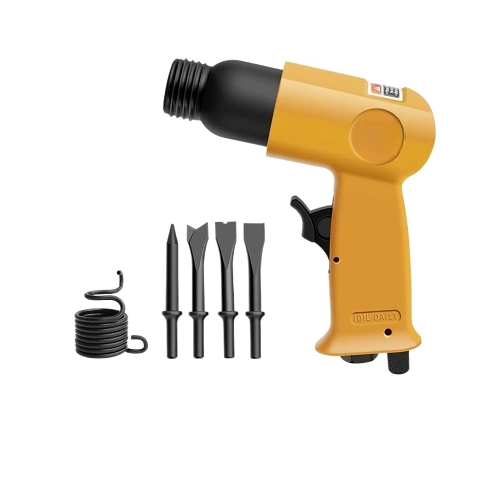 Ewsdsfs Stroke 41Mm Powerful Air Shovel Pneumatic Rust Removal Machine 150/190/250 Multi-Purpose Punching Hammer Impact Set(Stroke 41Mm)