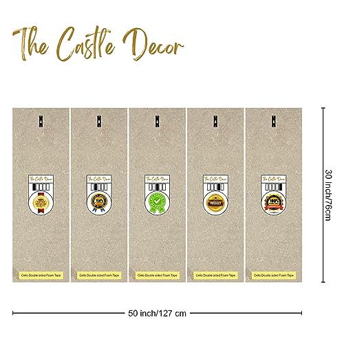 Image of The Castle Decor-Brick lane graffiti wall Art Set of 5 Big Size (27x48) Multiple Frames Wall Art Painting for living room,Bedroom,Drawing room,Hotels-Wooden Framed-Digital Painting