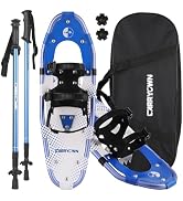 Carryown 3 in 1 Light Weight Snowshoes Set for Adults Men Women Youth Kids, Aluminum Alloy Terrai...